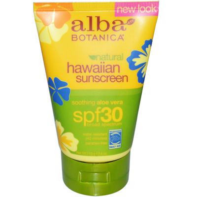 Alba Botanica Hawaiian Sun Care Aloe Vera Sunblock, SPF 30 (1x4 Oz)
