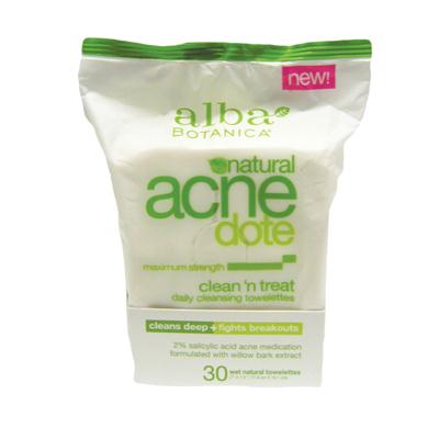 Alba Botanica Acnedote Clean and Treat Towelettes (1x30 ct)
