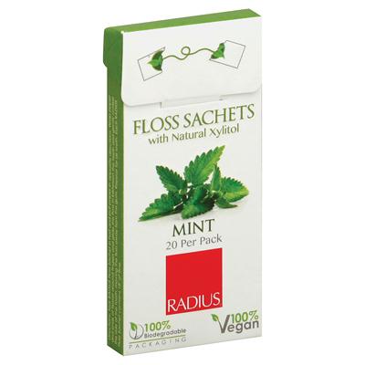 Radius Dental Floss Sachet Xylitol Mint (20x)