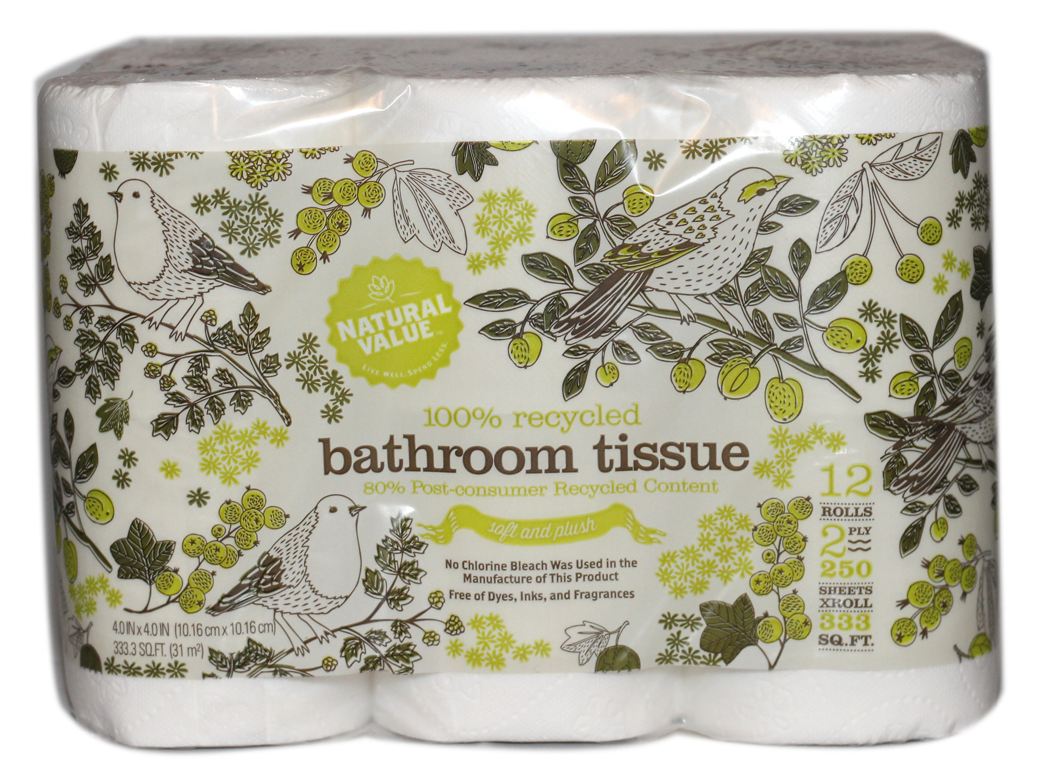 Natural Value 12 Pk Bathroom Tissue (8x12PK )